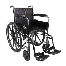 Standard wheelchair with comfort features