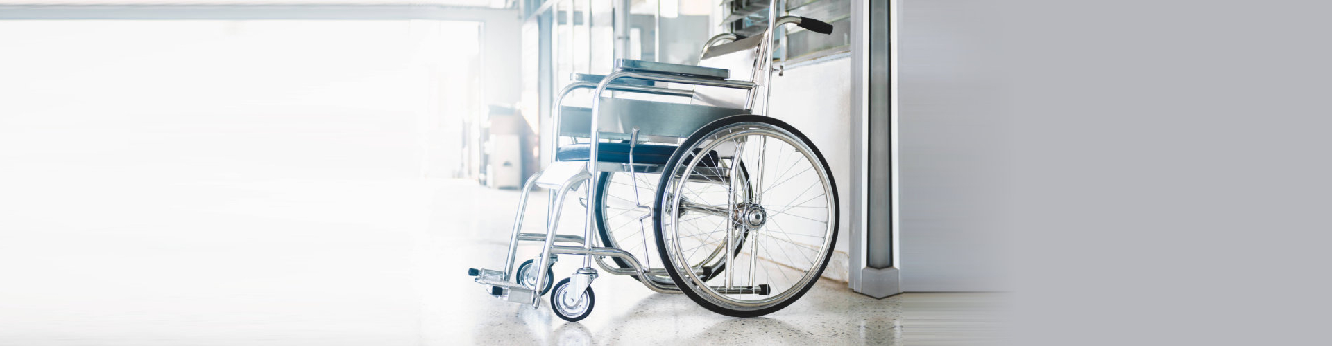 Premium wheelchair in modern medical facility
