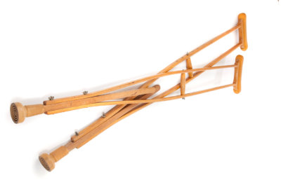 Professional wooden adjustable crutches